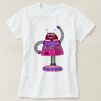 Frankie Robot : Rose sur blanc