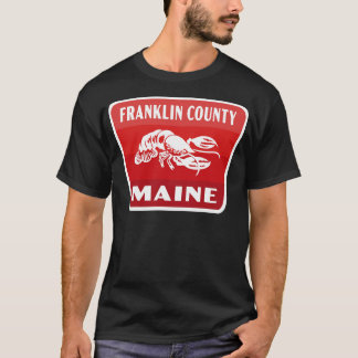 T-shirt Franklin County Maine Insigne rétro Rouge