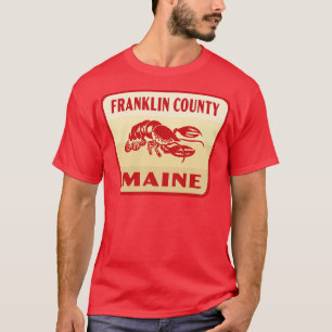 T-shirt Franklin County Maine Insigne rétro Tan