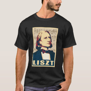T-shirt Franz Liszt Compositeur musical Notes Style Propag