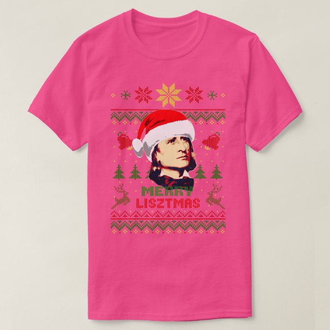 T-shirt Franz Liszt Merry Lisztmas (Design devant)