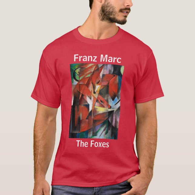 T-shirt Franz Marc Les Renards Rouge (Devant)