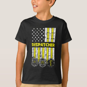 T-shirt Frapeau américain 911 Police de l'expéditeur