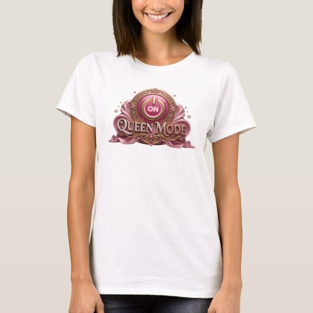 T-shirt frappant Reine mode rouge (Devant)