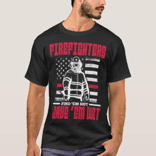 T-shirt Frappe Américaine Pompiers Trouver Em Hot Lea