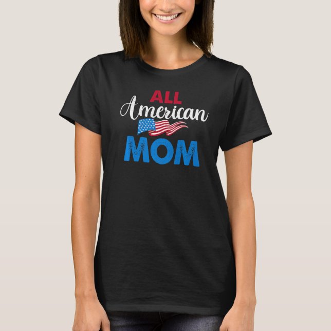 T-shirt Frappe de mise en correspondance du drapeau améric (Devant)