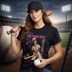 T-shirt Frappe donc cette balle, drôle de visage de poupée