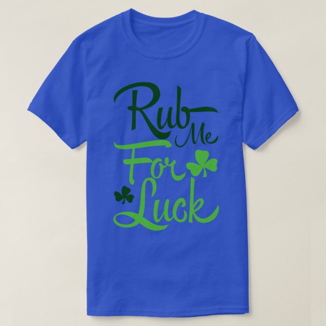 T-shirt Frappe-moi de chance vert (Design devant)