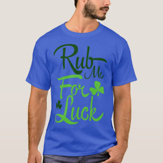 T-shirt Frappe-moi de chance vert