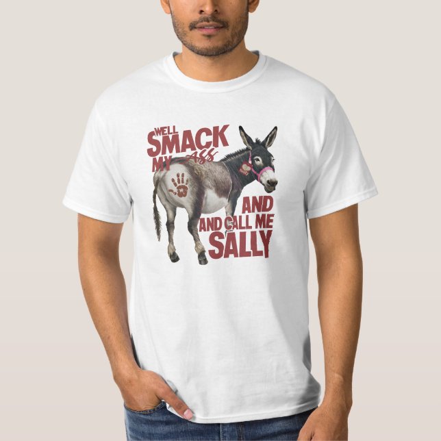 T-shirt Frappe-moi et appelle-moi Sally (Devant)