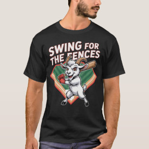 T-shirt Frappe pour les clôtures Baseball Bouc Home Run