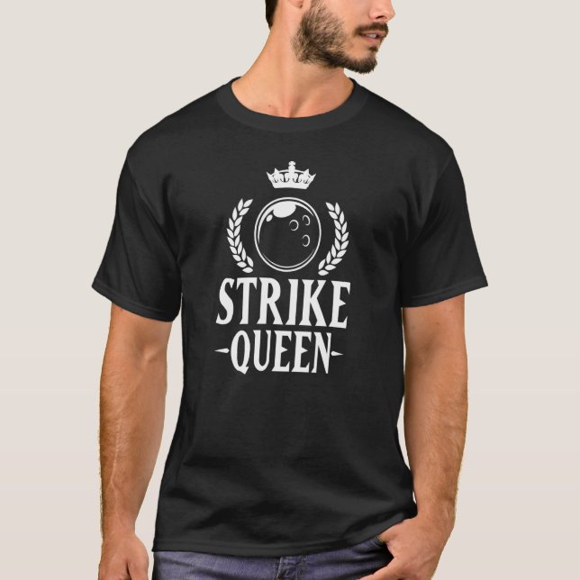 T-shirt Frappe Queen Cute Bowling Ligue fille (Devant)
