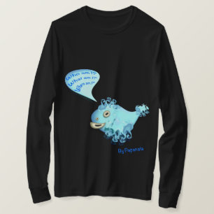 T-shirt frappée, bande dessinée, autocollant, qui suis-je,