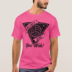 T-shirt Frapper Comme Fille Volleyball Joueur Sport Jeu Pl