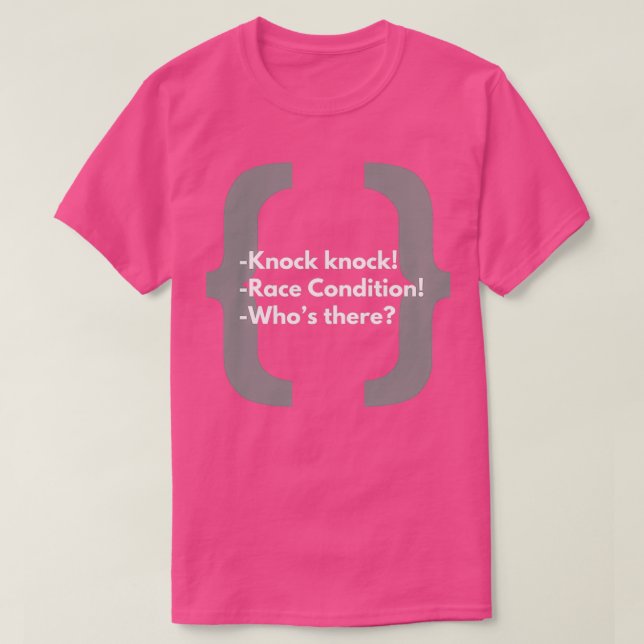T-shirt Frapper Knock Race Condition de Whos là (Design devant)