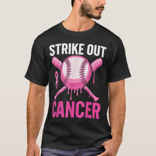T-shirt Frapper le cancer Baseball de sensibilisation au c