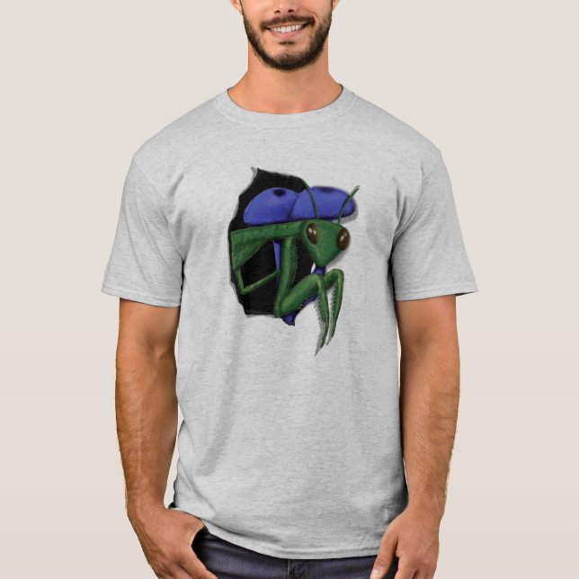 T-shirt Frapper Mantis En Regardant Hors Trou (Devant)