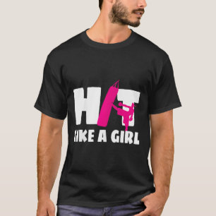 T-shirt Frappez comme une fille de kick-boxing arts martia
