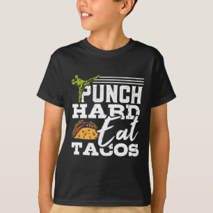T-shirt Frappez Fort Mangez des Tacos Kickboxing Joyeux Sp