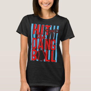 T-shirt Frappez La Balle De Baseball De Jour De Match Sais