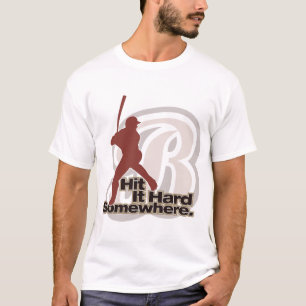 T-shirt Frappez-le durement avec Baseballisms