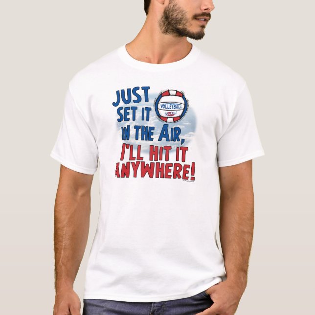 T-shirt Frappez-le n'importe où volleyball par des studios (Devant)