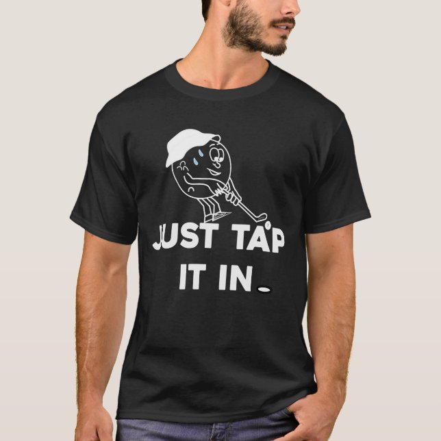 T-shirt  Frappez-le simplement au golf,Golfeur, Le golf ma (Devant)