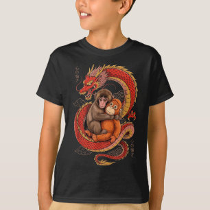 T-shirt Frappez le singe esthétique japonais dragon tokyo