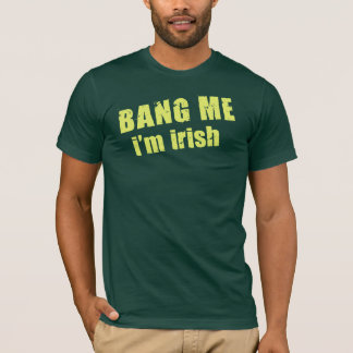 T-shirt Frappez-moi que je suis Irlandais, jaune-clair