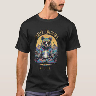 T-shirt Fraser Colorado Abstrait Ours Chill Zen Yoga Conce