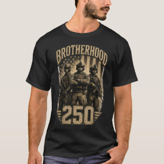 T-shirt Fraternité 250 Militaire Américain Patriotique