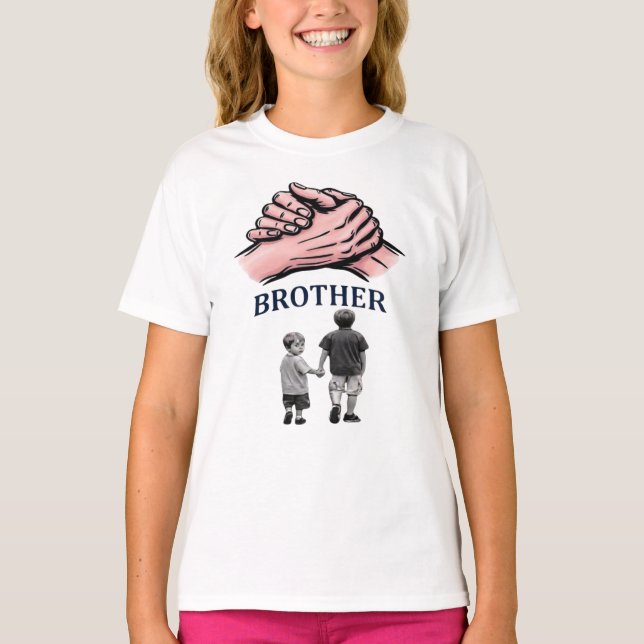 T-Shirt Fraternité Familiale - Plus âgé et plus je (Devant)