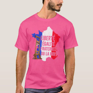 T-shirt Fraternité pour l'égalité de liberté 14 juillet Ré