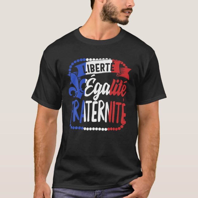T-shirt Fraternité pour l'égalité de liberté Fête du Basti (Devant)