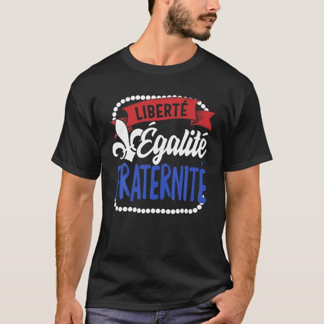 T-shirt Fraternité pour l'égalité de liberté Fête du Basti (Devant)