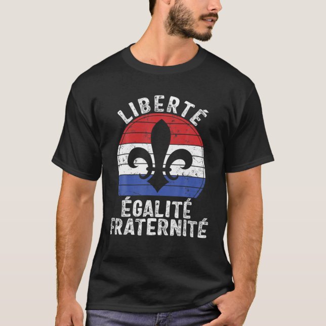 T-shirt Fraternité pour l'égalité de liberté Fête du Basti (Devant)