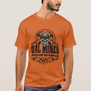 T-shirt fraternité souterraine de mineur de charbon