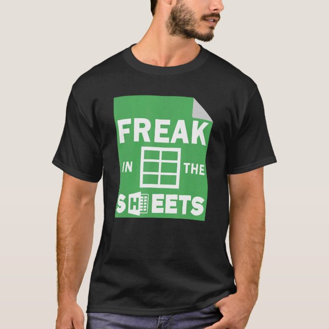 T-shirt Freak Dans Les Feuilles Comptable Comptable Excel (Devant)