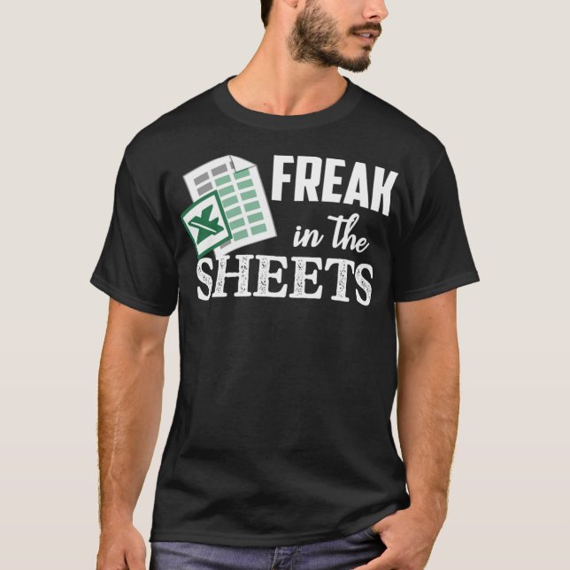T-shirt Freak Dans Les Feuilles Excel Drôle Comptable Élar (Devant)