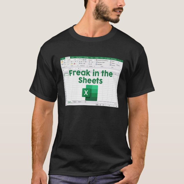 T-shirt Freak Dans Les Feuilles Tableur Excel Comptable (Devant)
