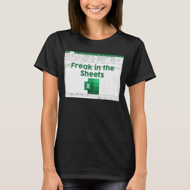 T-shirt Freak Dans Les Feuilles Tableur Excel Comptable (Devant)