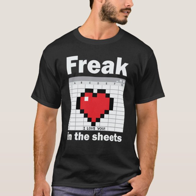 T-shirt Freak In The Sheets Valentines Accountant Spreadsh (Devant)
