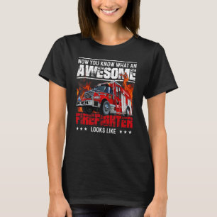 T-shirt Freaking Awesome Pompier Camion Pompier