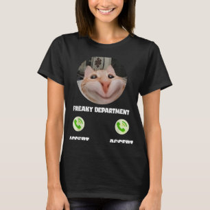 T-shirt Freaky Chat Appelez Mème Drôle Humour Tee