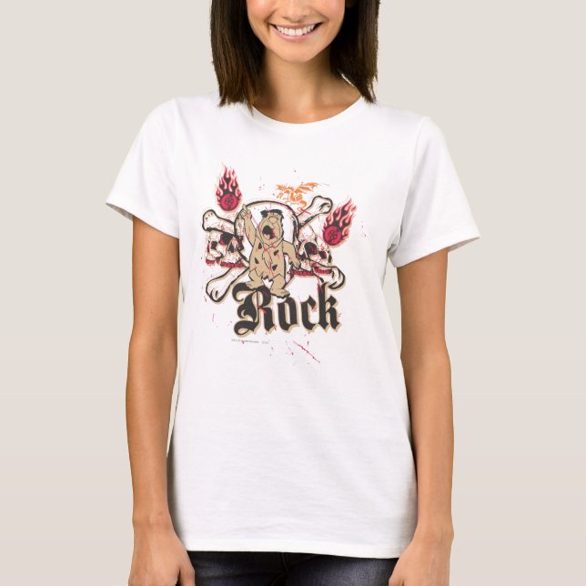 T-shirt Fred Flintstone Rock (Devant)