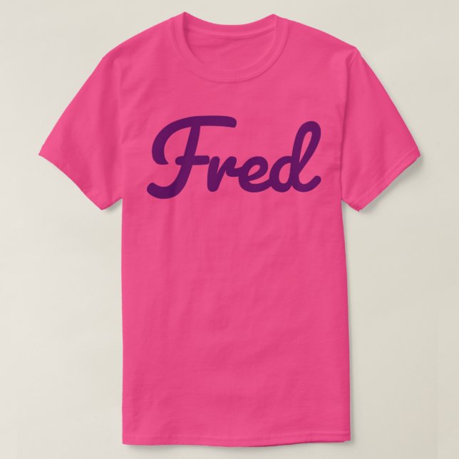 T-shirt Fred Name Purple Typographie (Design devant)