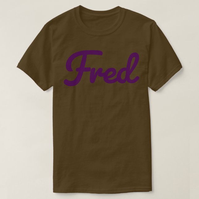 T-shirt Fred Name Purple Typographie (Design devant)