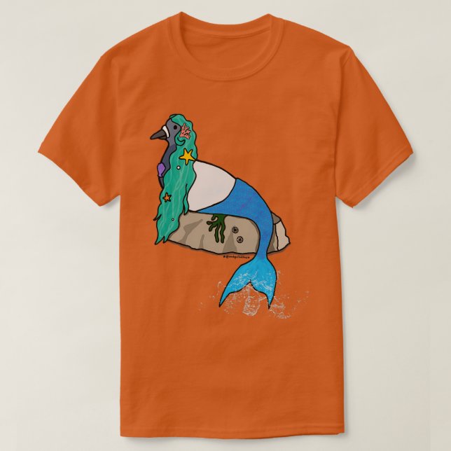 T-shirt Fred the Pigeon Mermaid (Design devant)