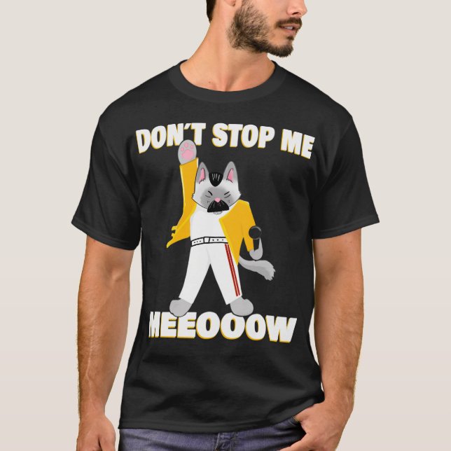 T-shirt Freddie Meowcury Freddy Mercury Comme Classique Ch (Devant)