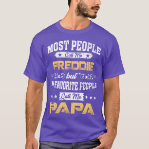 T-shirt FREDDIE Nom Mes Favoris Appelez-Moi Papa Long